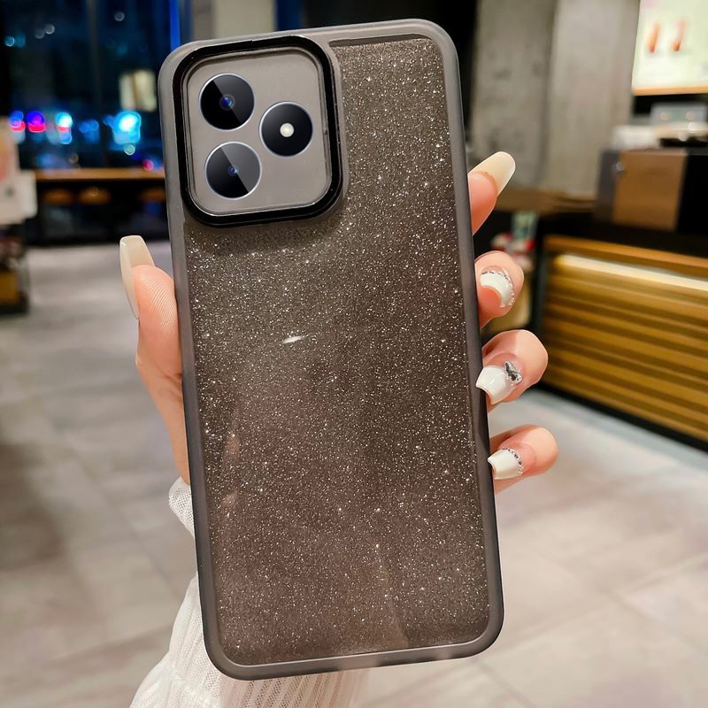 Realme Note 50 Hülle Mit Glitzer & Magnetring – Transparente Silikonhülle Mit Abnehmbarem Glitzer-Einsatz