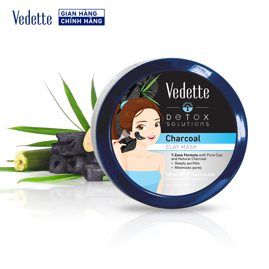 Mặt nạ đất sét Vedette Than Hoạt Tính 145g MNDS-TH-HH0145
