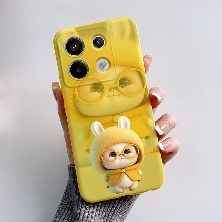 For xiaomi redmi note 13 pro 5g case cute rabbit panda cover soft silicone phone case for redmi note 13 note13 pro plus 5g casing