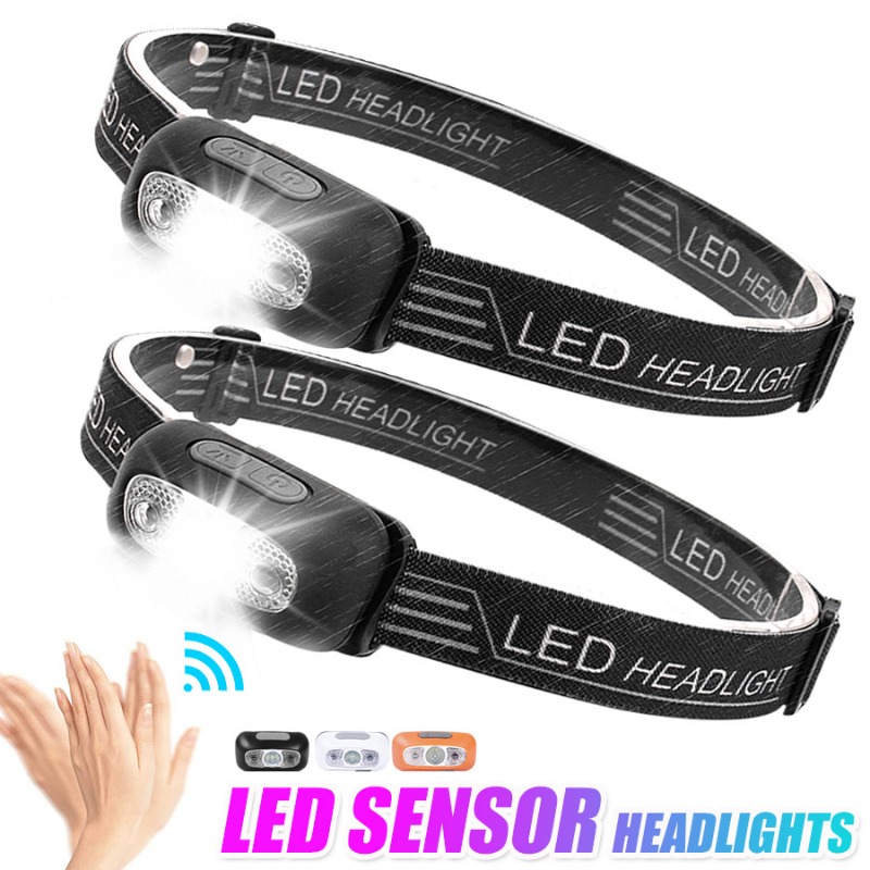Mini Strong Induction LED Headlights USB Rechargeable Outdoor Waterproof Camping COB Flashlight Headlights