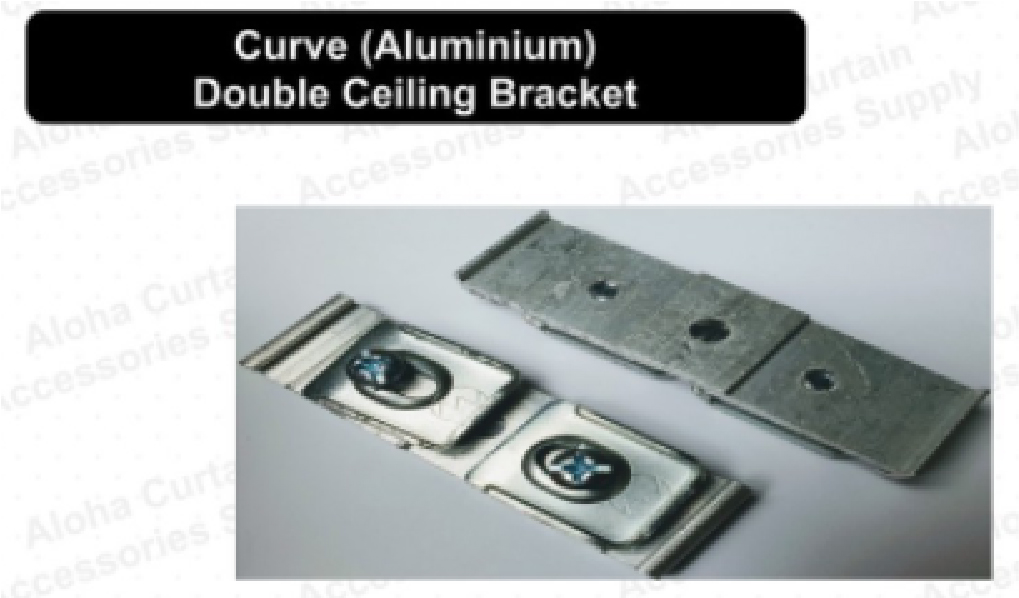 Curtain Langsir / Curve Double Ceiling Bracket (Bracket) Aluminium