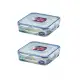 [SG Stock] [Bundle of 2] LocknLock PP Microwave Airtight Stackable Classic Food Container Square 600ML (HPL822*2). 