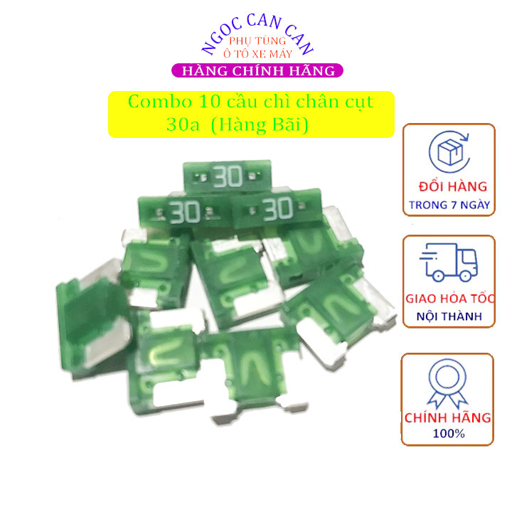 Combo 10 cầu chì chân cụt 7,5a – 30a (Hàng Bãi)