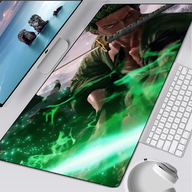 Yingke Anime Roronoa Zoro Mouse Pad Game Lap Mouse Mat Large Gaming Mouse Pad Large Keyboard Mouse Pad Office Desk Manga Mouse Pad