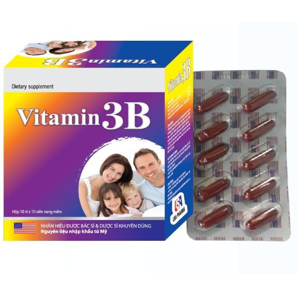 Viên uống TriVitamin 3B Bổ Sung Vitamin B1 B6 B12, Bồi Bổ Cơ Thể