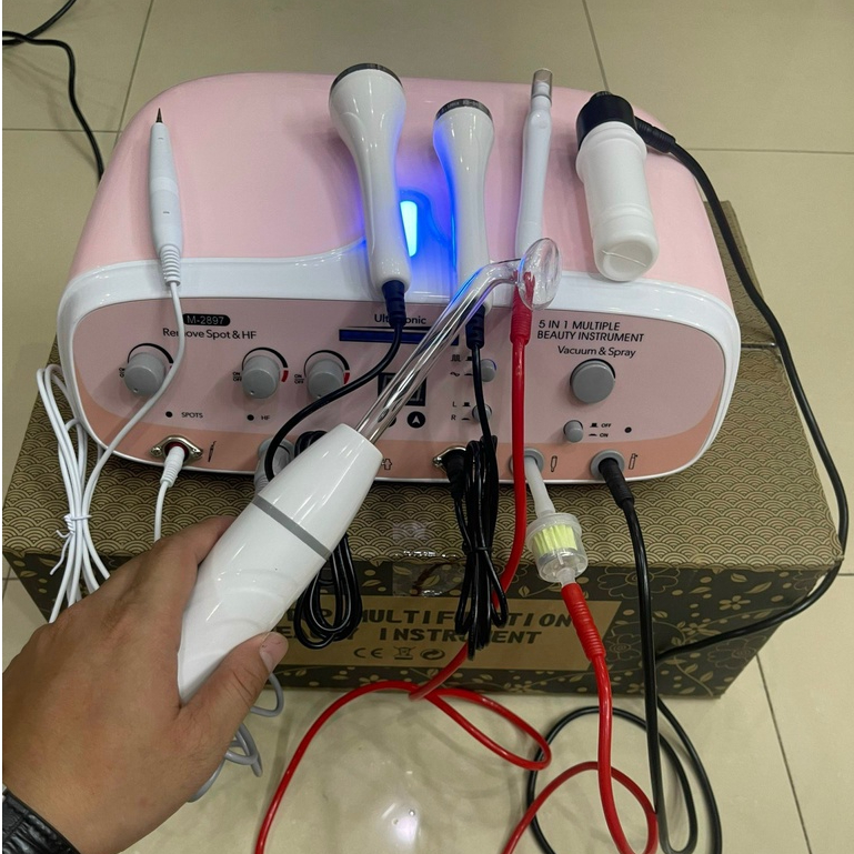 Máy chăm sóc da 5in1 máy chăm sóc da cao cấp cho spa, bảo hành 12 tháng. hhh