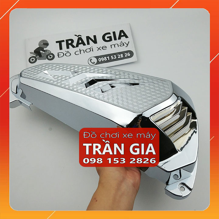 Chụp lọc gió xe sh350i sh350 sh 350i 350 năm 2022 2023 2024 ốp pô e bầu gió - phụ kiện trang trí xi inox cacbon