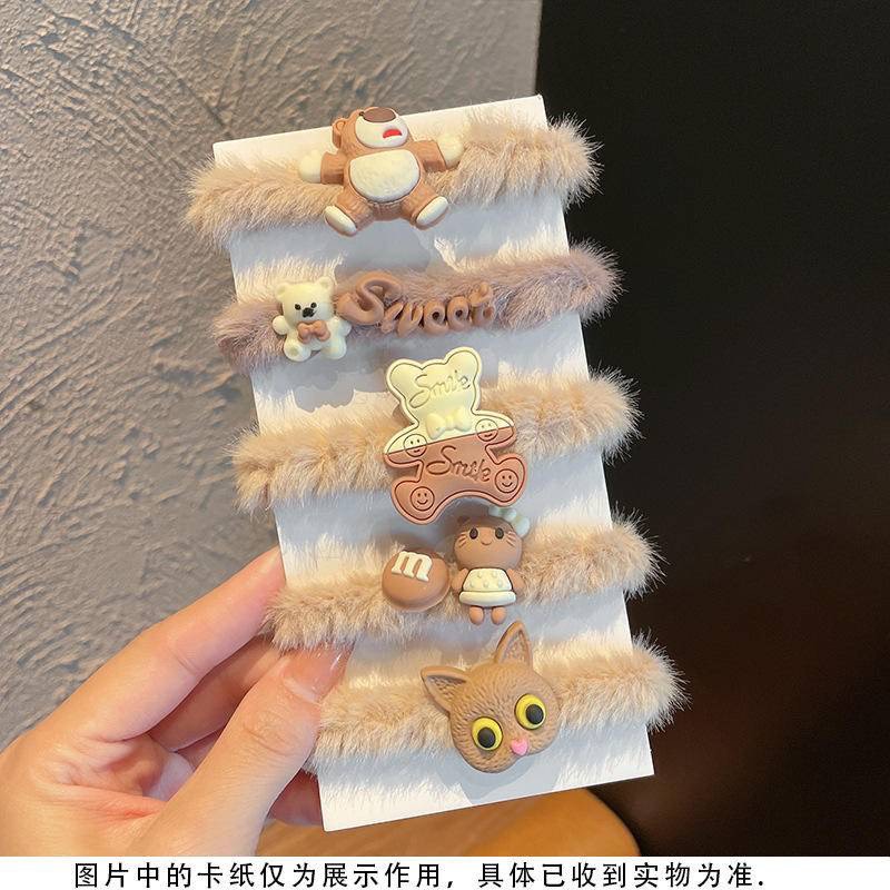 Kẹp tóc cào tóc hình cún con nhiều màu phong cách mới dễ thương