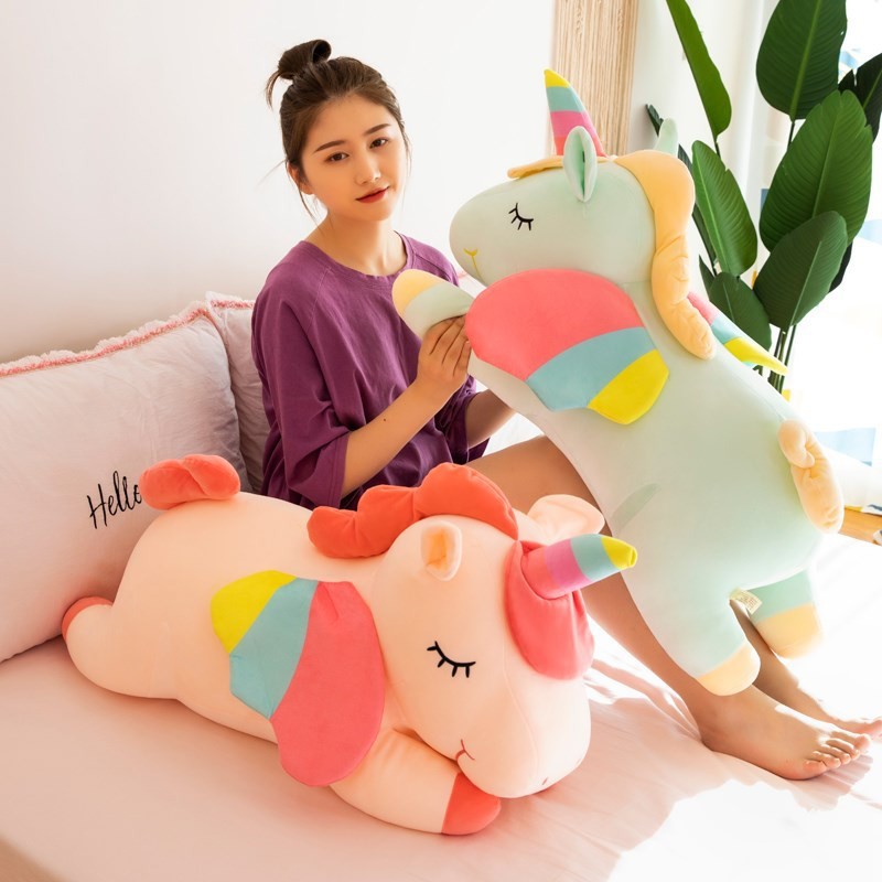 Gối Mền 3 Trong 1 Gấu Bông Kỳ Lân Dài 60cm, Gấu Bông Pony Nhập Khẩu, Hình Như Nào Mẫu Như vậy