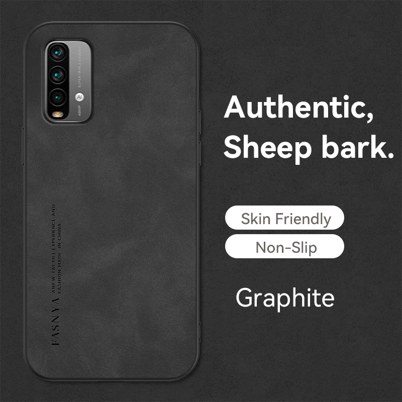 For Xiaomi Redmi 9T Case Redmi 9T TPU Soft Shockproof Matte Phone Casing Leather Texture Cover