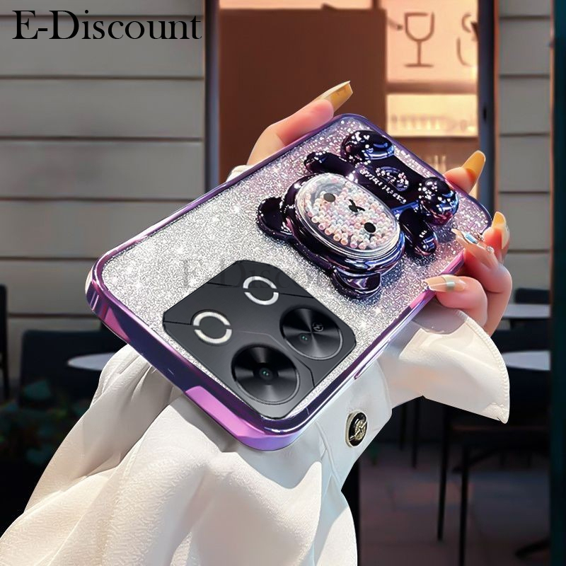 New%20Phone%20case%20itel%20P55%20P70%20P65%20Back%20cover%20with%20Gradient%203D%20Bear%20Folding%20Stand%20Bracket%20Luxury%20Slim%206D%20Plating%20Glitter%20Girls%20for%20itel%20P70%20P55%20P65%20case%20-%20Image%203