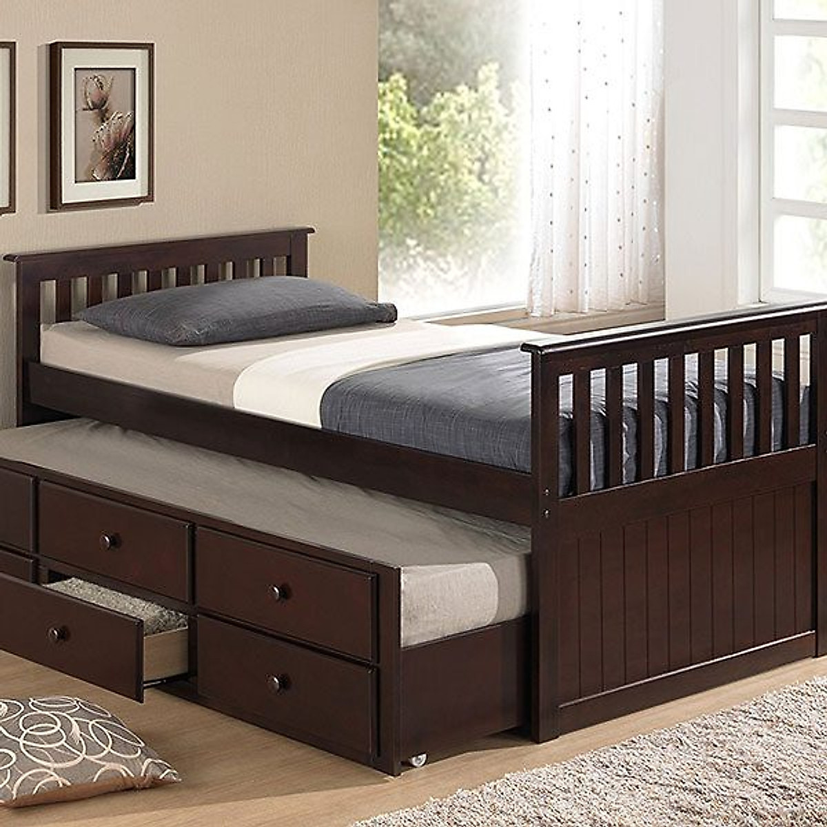 Giường hộp 2 tầng gỗ tự nhiên nội thất juno sofa