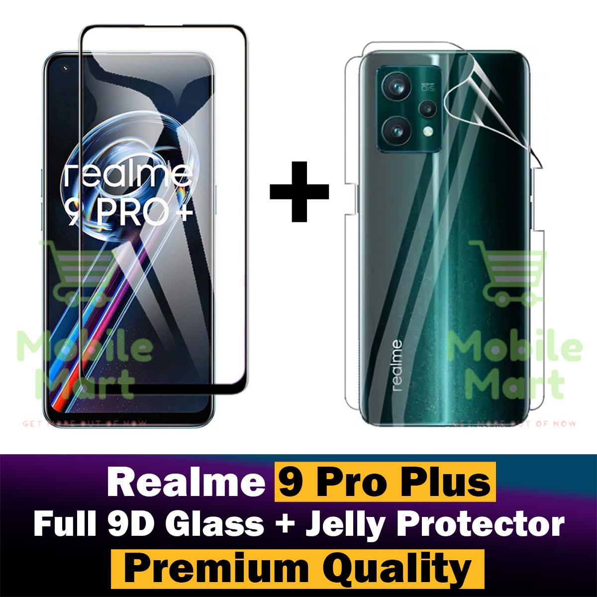 Realme 9 Pro Plus Glass Protector 5D-10D-11D-21D-9D Glass Full Coverage + Back Protector Transparent Hydrogel Soft Film jell Protection For Realme 9 Pro Plus. 