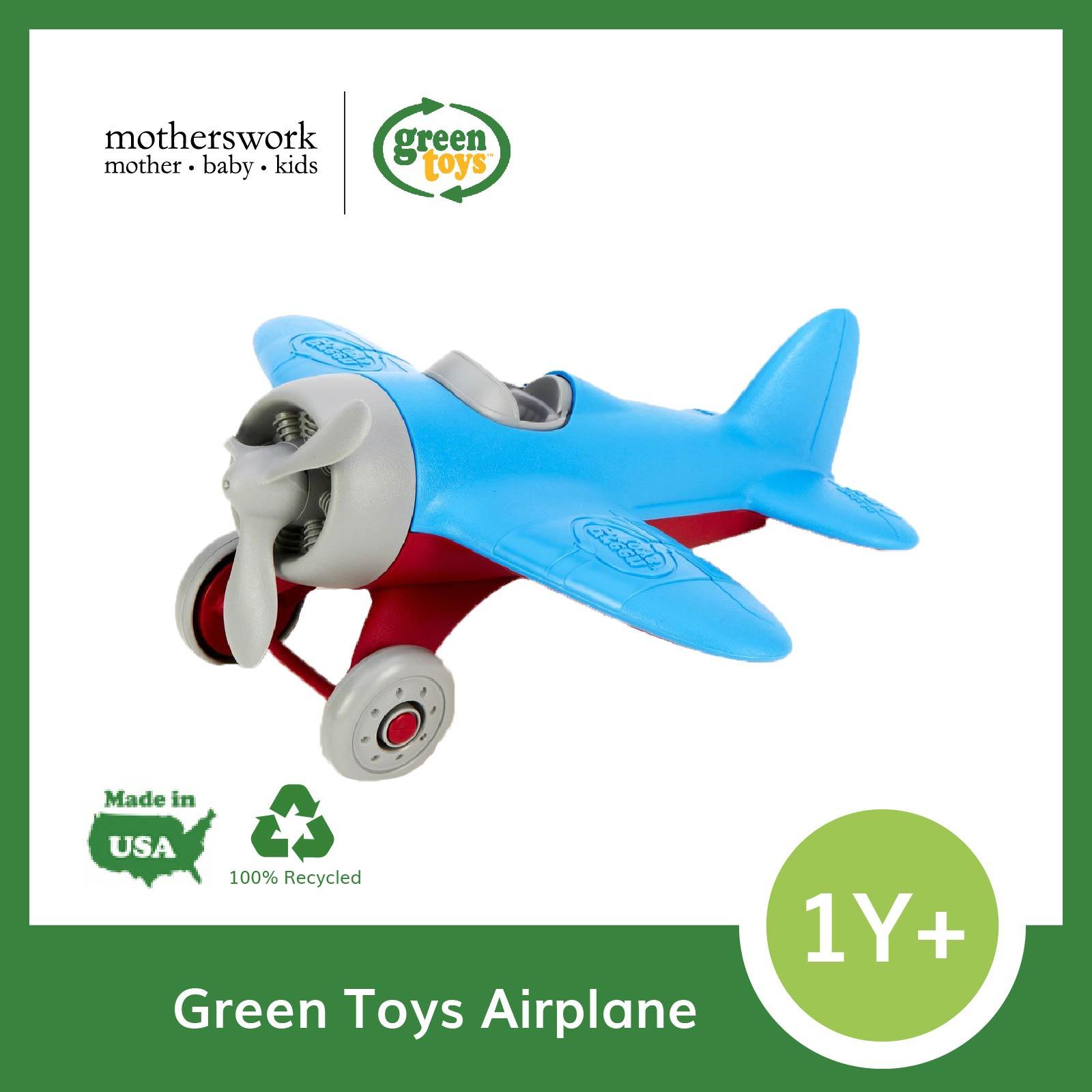 green toys airplane blue