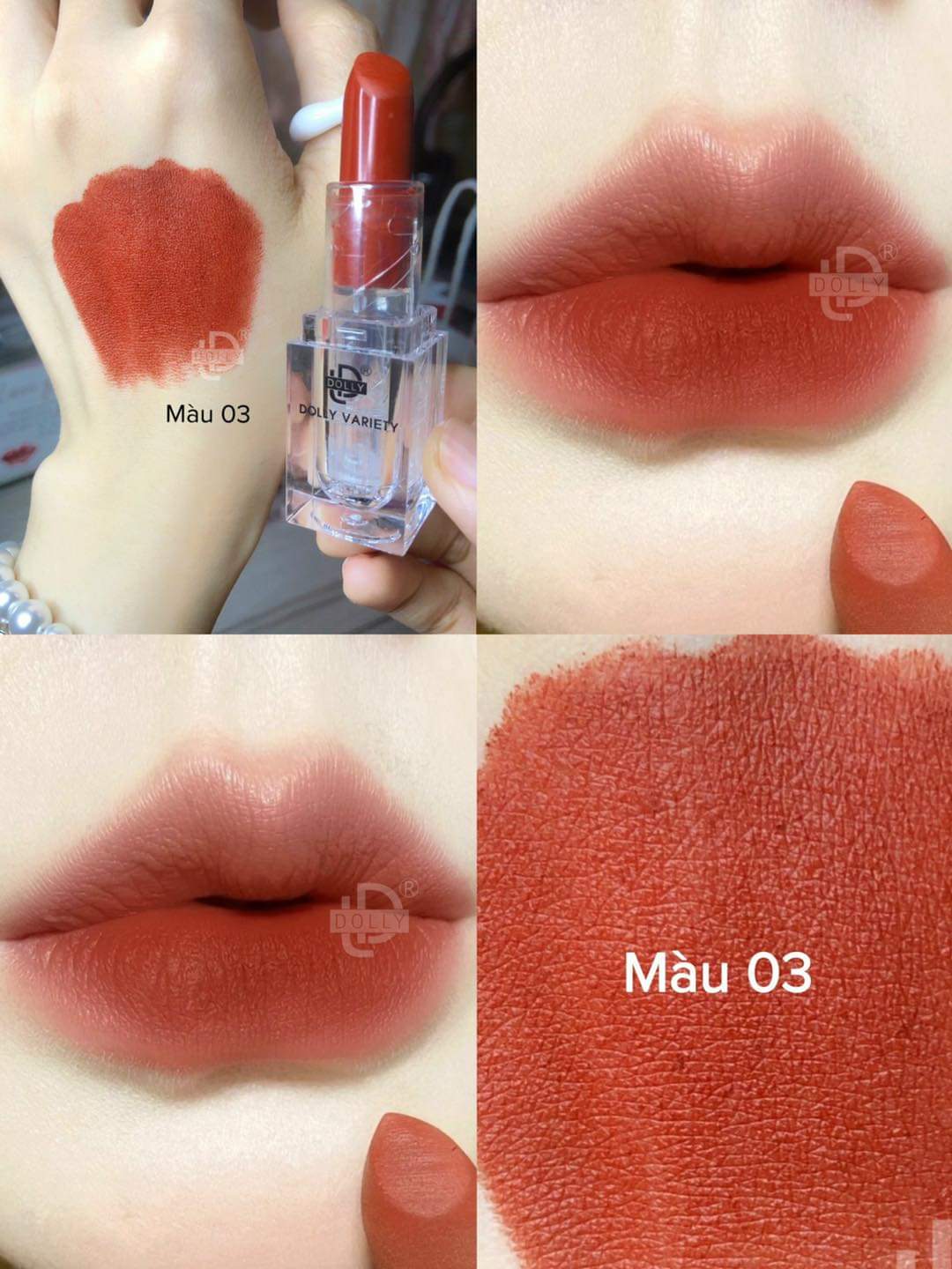 Son Lì Son Sáp VARIETY DOLLY Không Chì Cao Cấp  