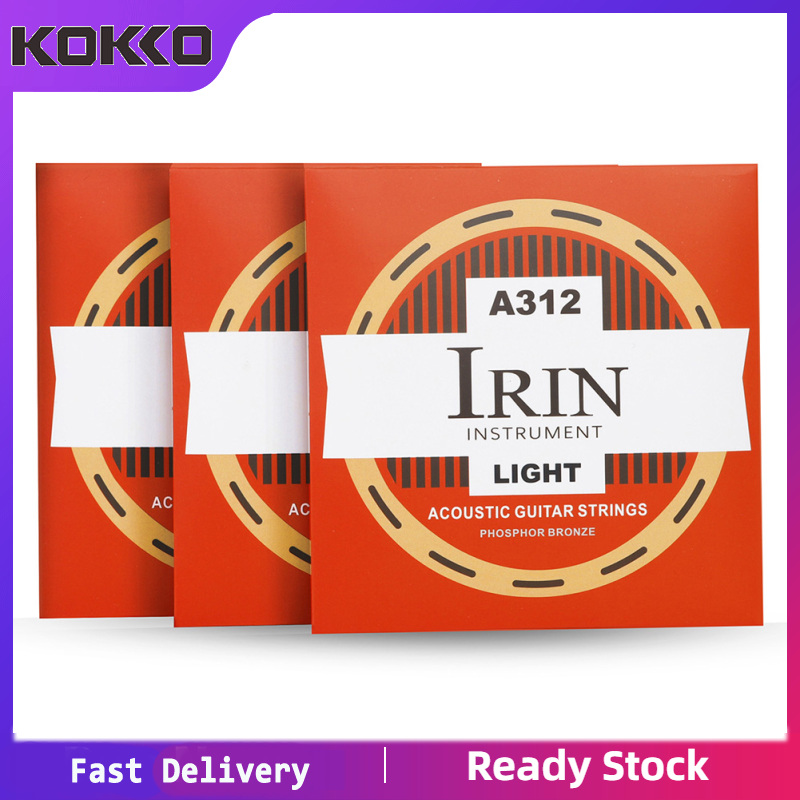 A312 Guitar Strings Replacement Hexagonal Alloy Strings Set Acoustic Folk Guitar Strings Copper Wound Guitar Accessories