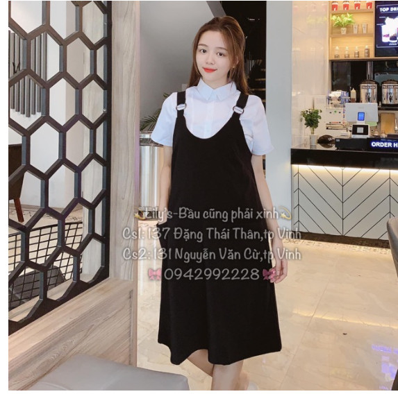 Áo bầu sơ mi trắng - Áo bầu công sở đẹp