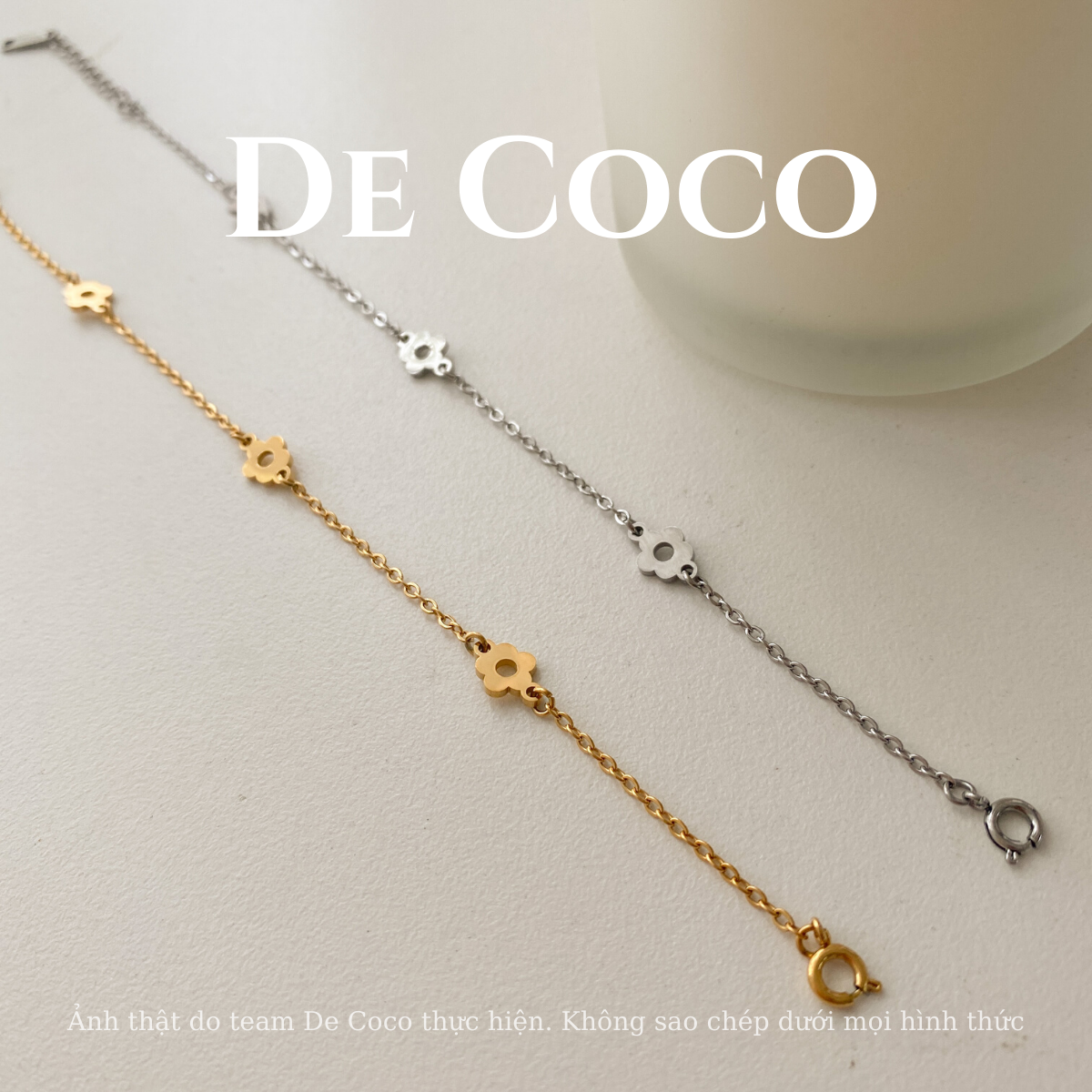 [KHÔNG ĐEN GỈ] Vòng tay hình hoa Petite Fleur De Coco