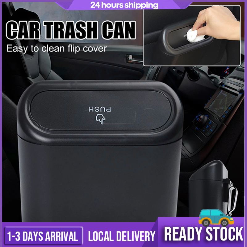 Portable Car Dustbin Trash Can Drive Bin Hanging Wastebasket Waterproof