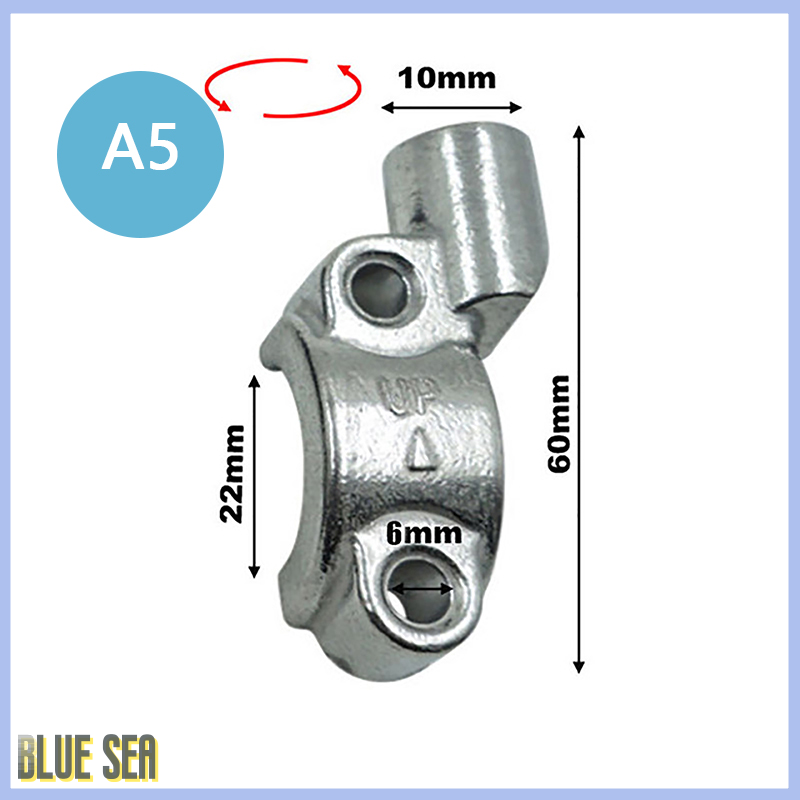 Bluesea 22mm Handlebar 10mm ThreadMotorcycle Master Cylinder Brake Lever Mirror Mount Clamp Rear View Mirror Holder Adapter.