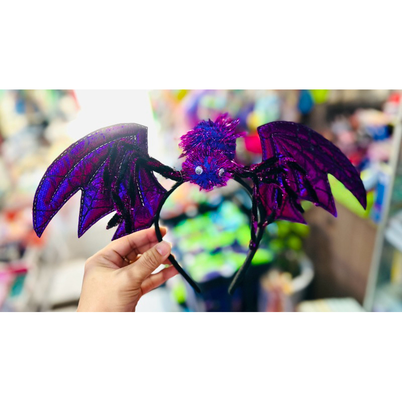 Cài tóc dơi kim tuyến hoá trang halloween 3 màu xinh xắn