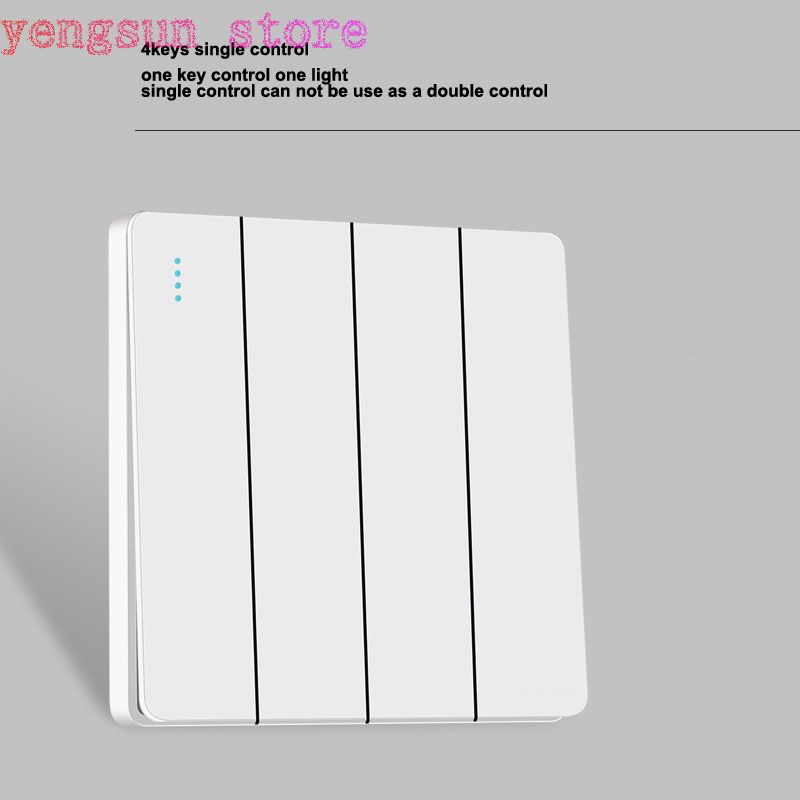 【TopazTrove】white Push on off Wall Switch 1Gang 2Gang 3Gang 4Gang 1Way ...