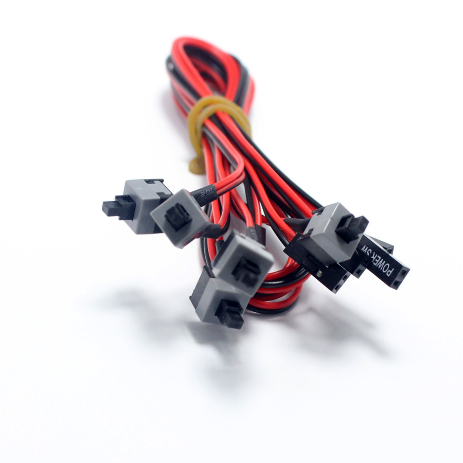 【TrendGlobe】1pcs 55cm Desktop Computer PC Case Power Cable SW Re-starting Switch Reset Key Button + on/off Switch Connector Adapter. 