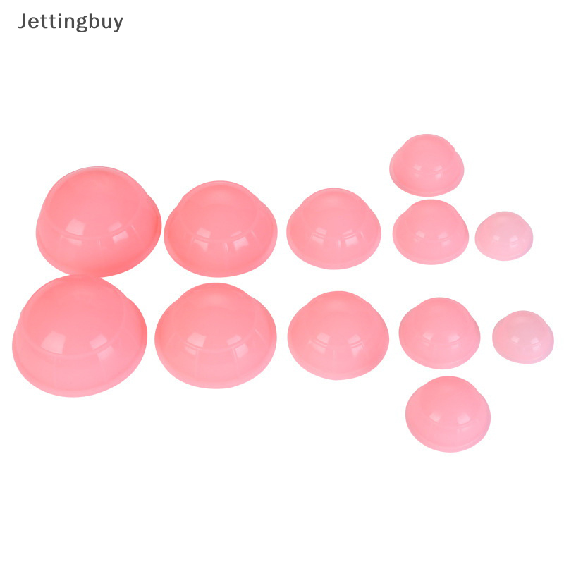 Flash Sale 12Pcs Professional Silicone Cupping Therapy Sets Massage Cups Vacuum Cupping Jar