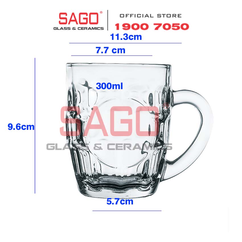 Ly thủy tinh có quai union mug beer 300ml | ug 217 , nhập khẩu thái lan