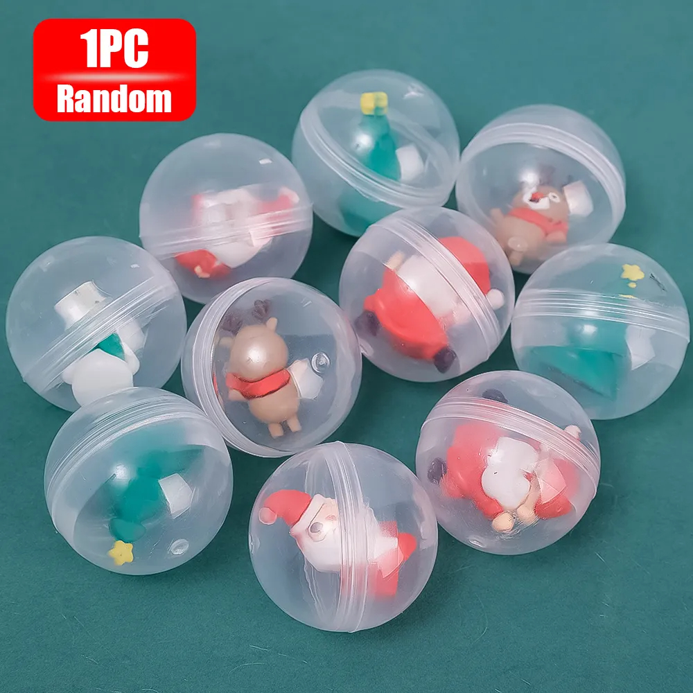 10/20Pcs 32mm Christmas Doll Twist Egg Gift Kindergarten Surprise Christmas Gift Santa Elk