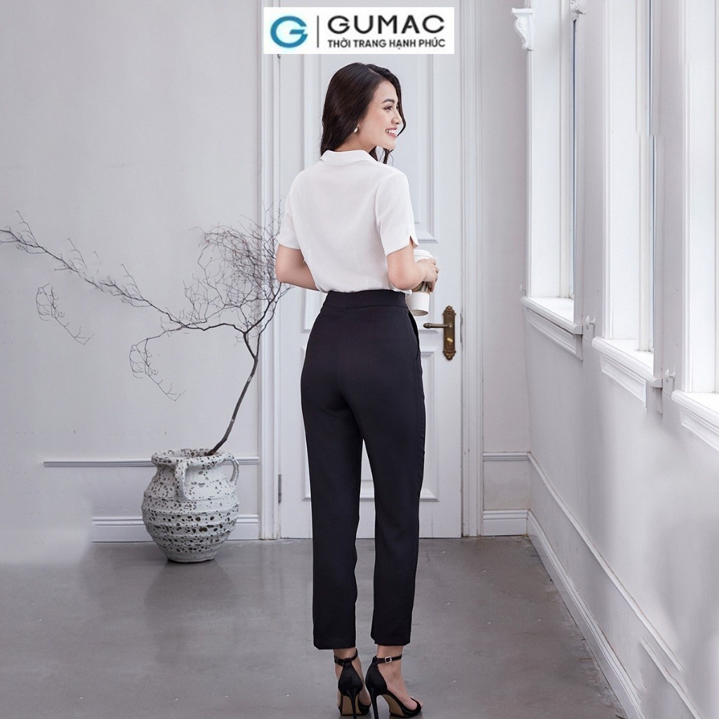 Áo sơ mi xẻ V thời trang GUMAC AD12058
