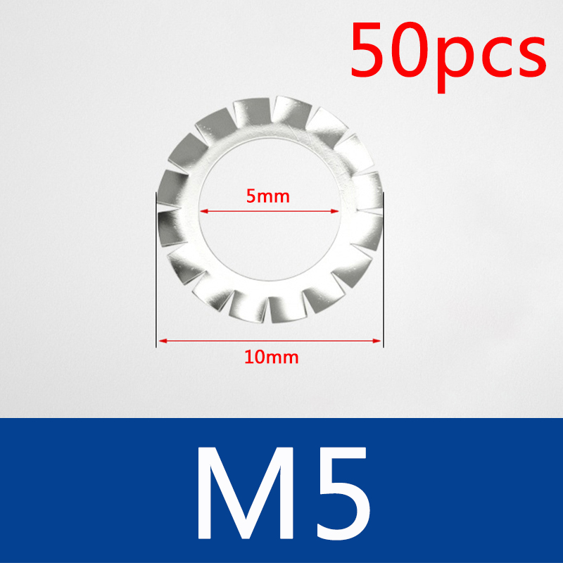 M3 m4 m5 m6 m8 m10 m12 304 stainless steel external toothed serrated lock washer gasket rings