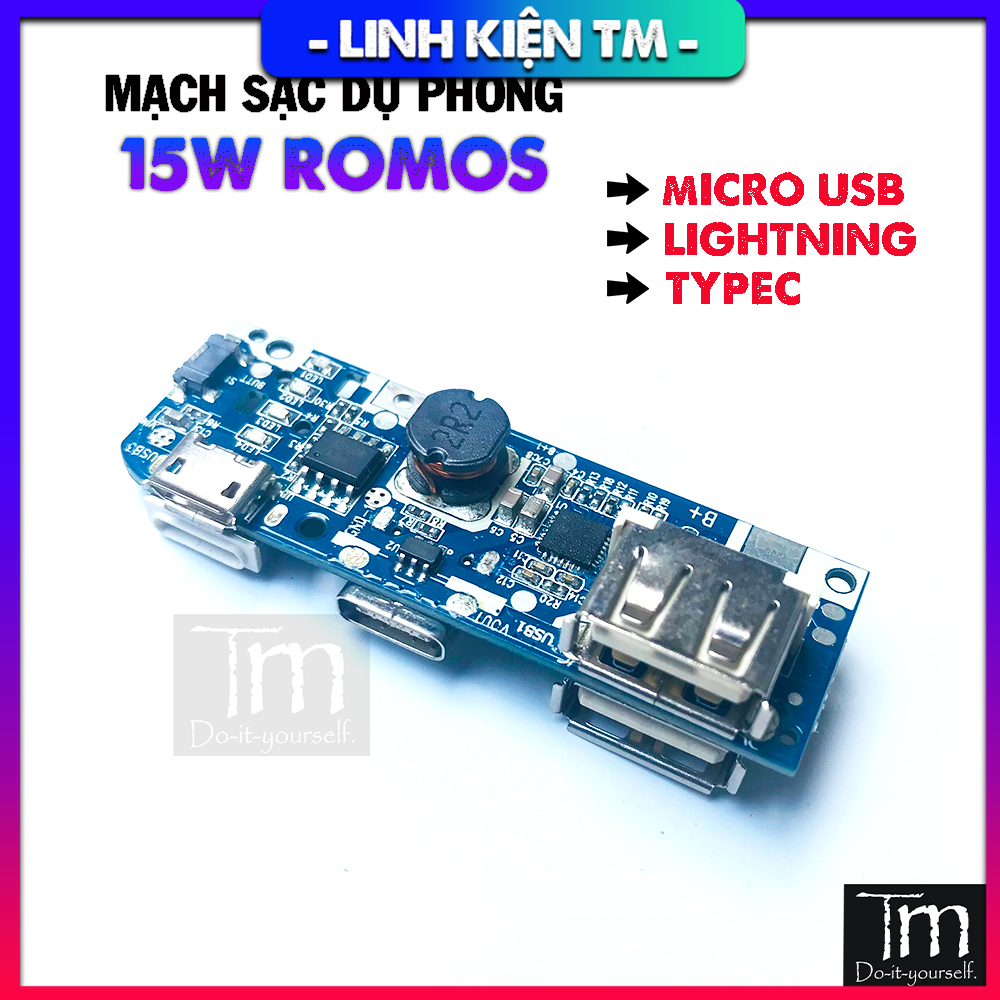 Mạch sạc dự phòng 15w mới đủ dòng áp