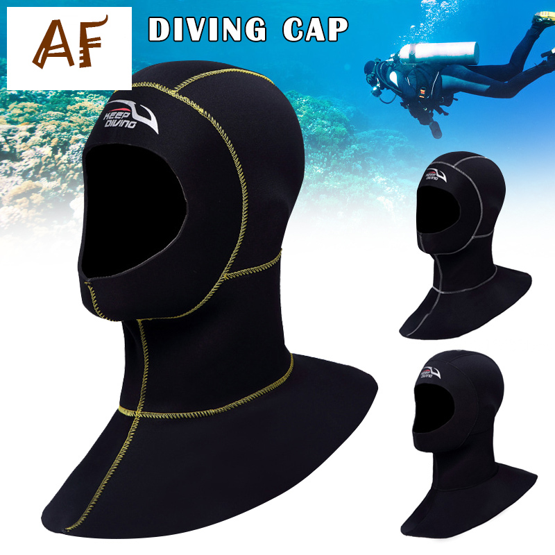 AF Snorkeling Hat Headgear Wetsuit Hood Swimming Scuba Diving Thickened Cap for Snorkeling Kayaking Sailing AF-MY