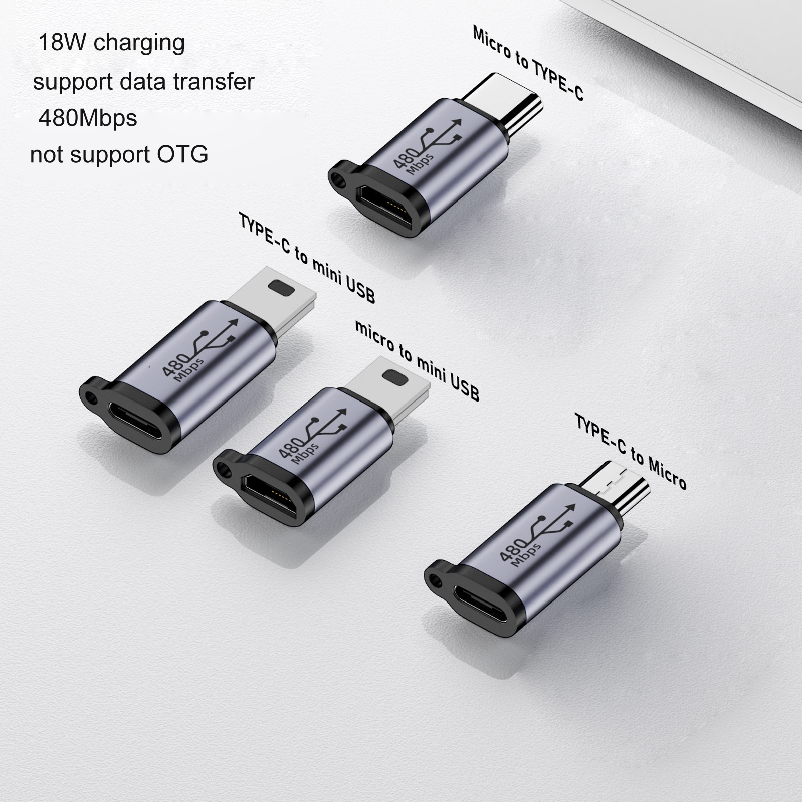 Usb-C to Micro USB Adapter Type-C Female To Micro Usb Male Converter Connector