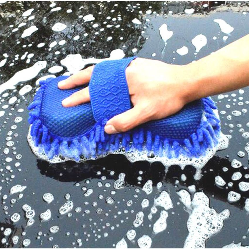 Miếng san hô rửa xe Microfiber siêu mịn tiện dụng (màu sắc ngẫu nhiên)