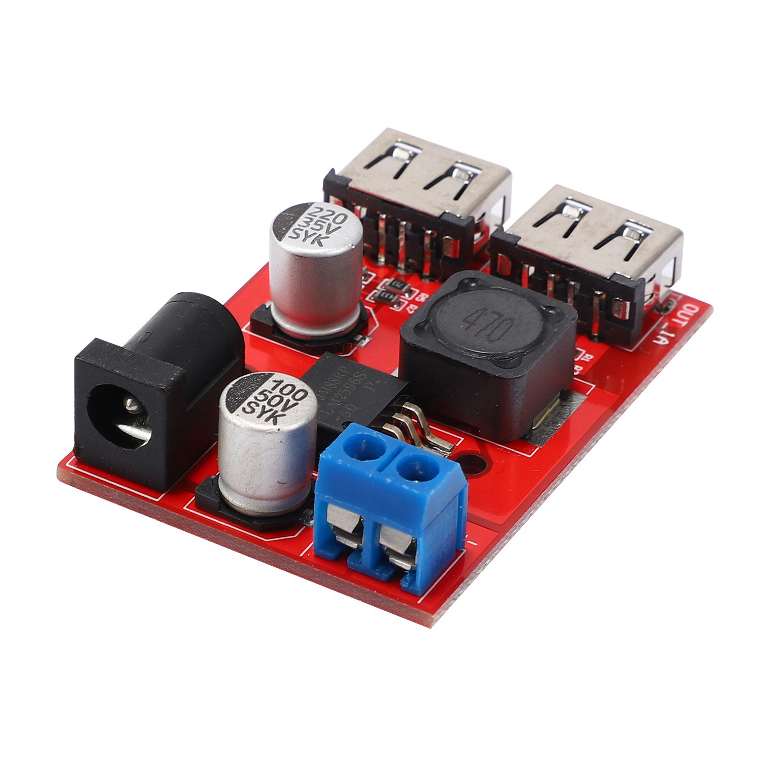 Modul Usb Dc Dual USB DC-DC 9V 12V 24V 36V to 5V 3A Buck Module | Daraz.com.bd