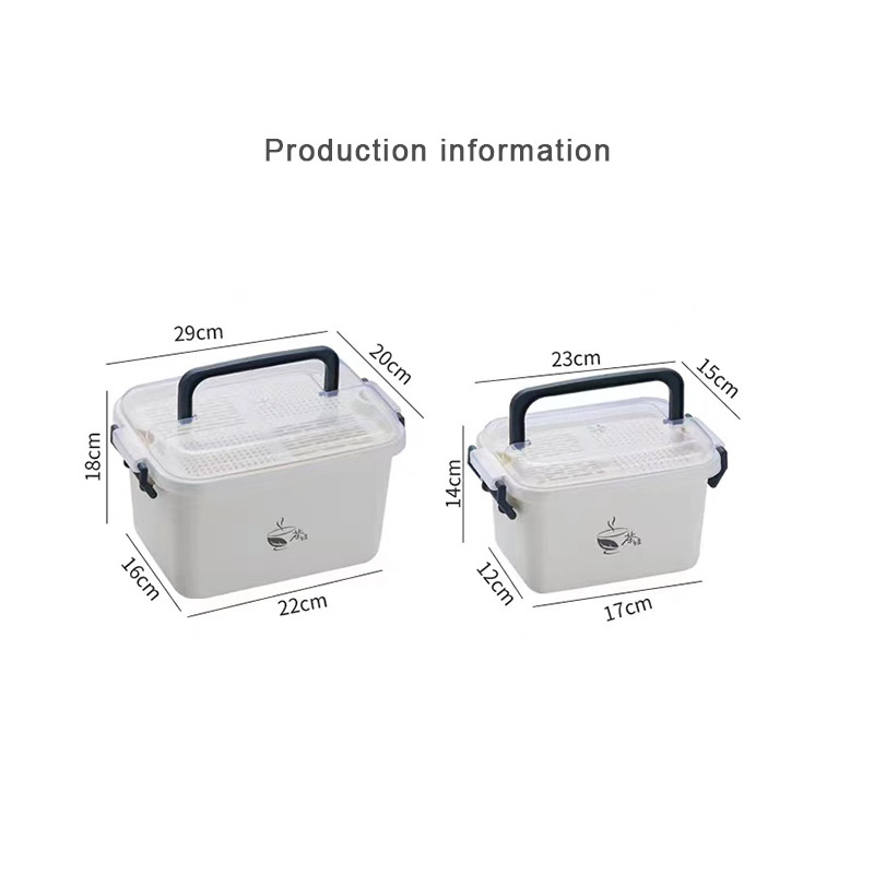 KS Tea Set Tea Storage Box Drainage Dustproof Storage Box Portable Outdoor Multi-Function Storage Box (Tea Set Not Included)