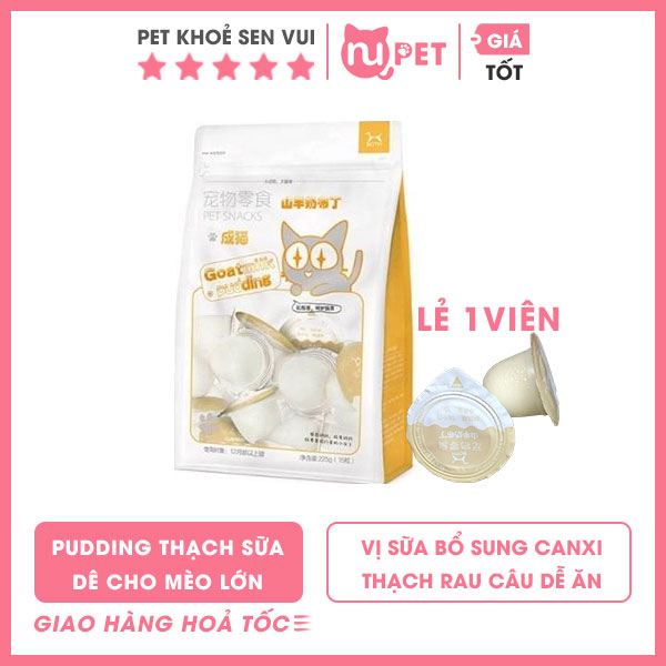 Pudding thạch sữa dê dành cho mèo