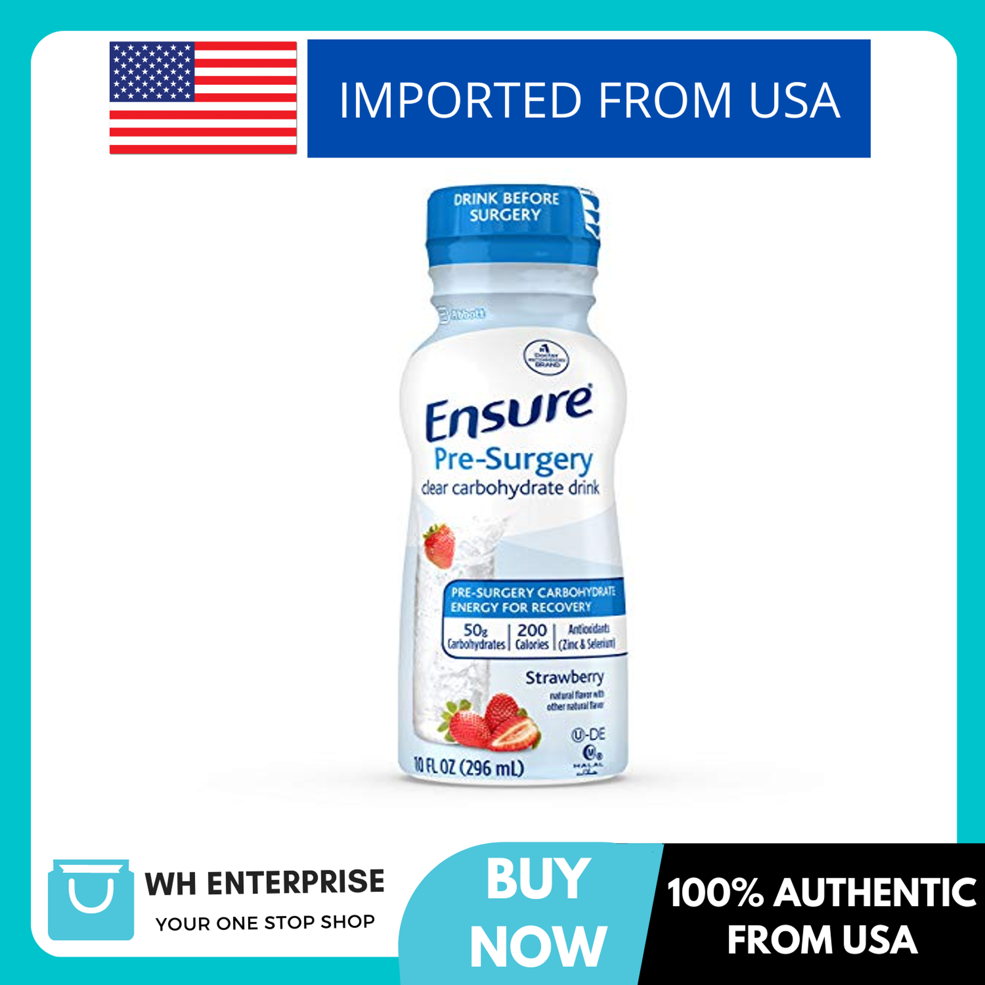 Ensure Pre Surgery Clear Carbohydrate Drink Strawberry 10 Fl Oz 4count Pre Order Lazada Singapore