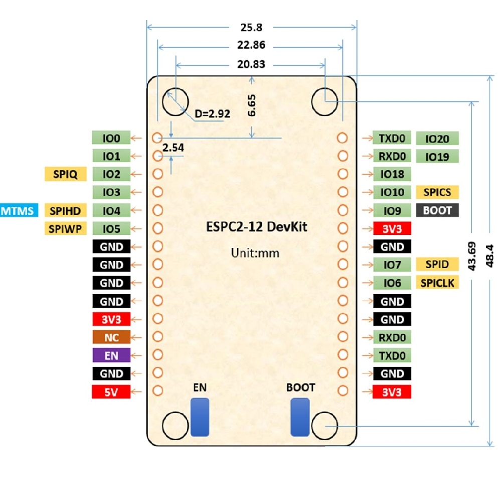 ESP8684 ESP32-C2 ESPC2-12 DevKit Serial CH340 WIFI Bluetooth Module