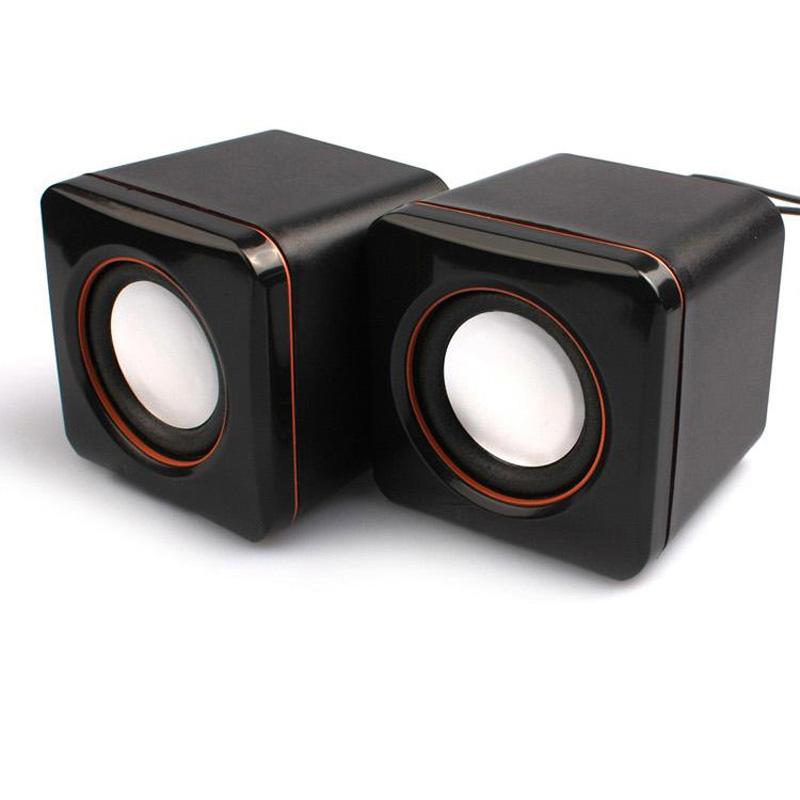 KUDIXIONG Cube computer small speaker desktop notebook desktop multimedia portable mini home wired audio