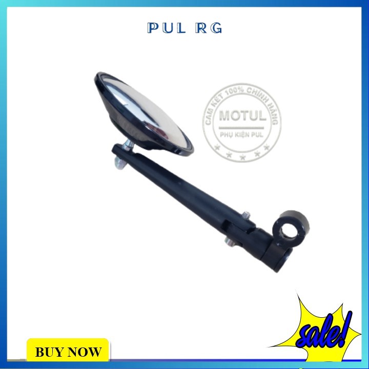 Gương chiếu hậu tròn lồi 1 cái trái giá rẻ cho mọi loại xe máy màu đen