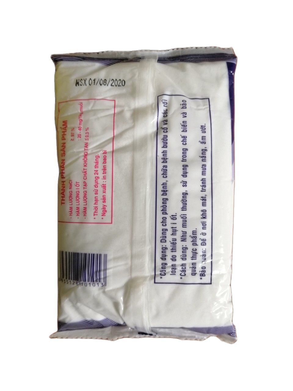 [HCM]Muối I Ốt Bạc Liêu 500g