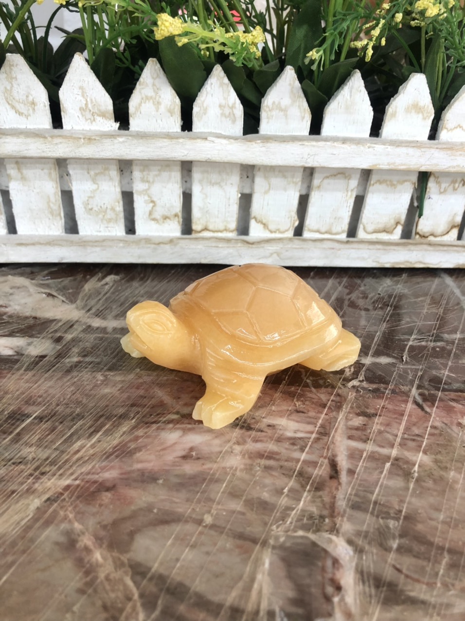 Tượng con Rùa, Kim Quy phong thủy đá ngọc hoàng long để bàn làm việc - Dài 9 cm, 10 cm và 12 cm