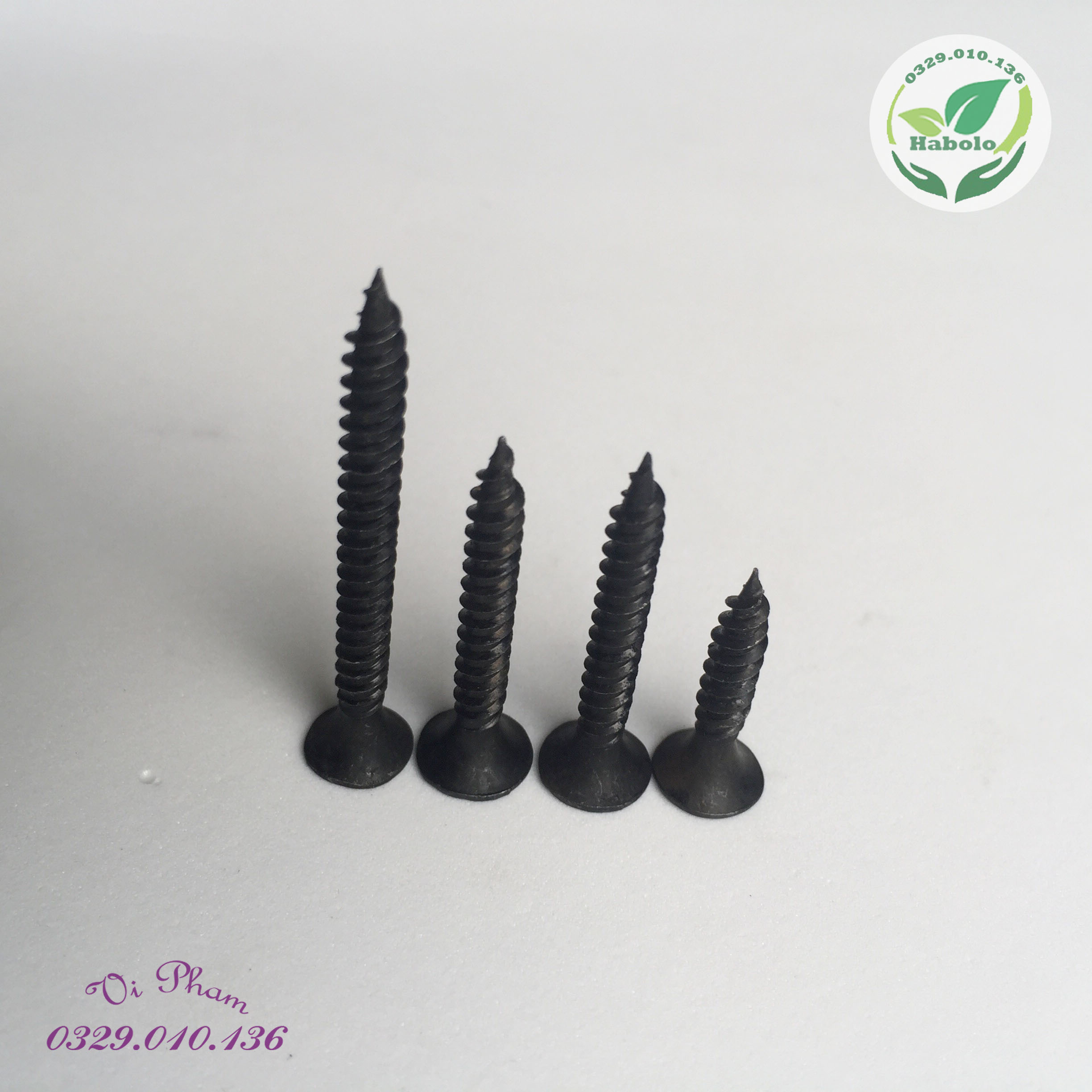 [Bịch 100g] Đinh vít đen dài 1.5cm bắn(bắt) thạch cao, đinh vít gỗ.