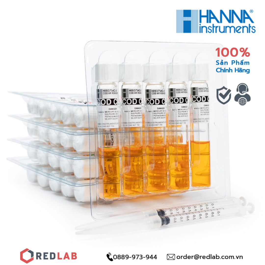 Chất thử cod thang cao dùng cho máy đo hanna hi93754c-25 , có vat