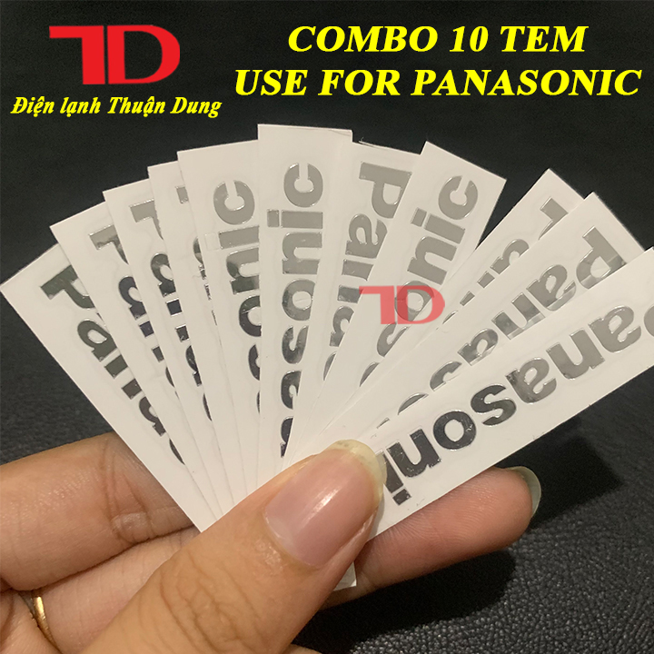 COMBO 10 Tem trang trí máy lạnh, tem dán đầu lạnh phủ bạc bóng, tem dán máy điều hòa inverter đầy đủ thương hiệu - Điện Lạnh Thuận Dung