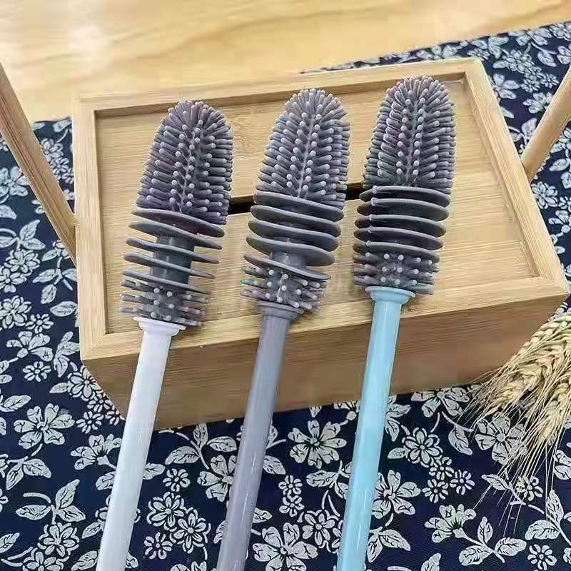 Cọ Rửa Ly , Bình Nước , Bình Sữa Silicon Cán Dài
