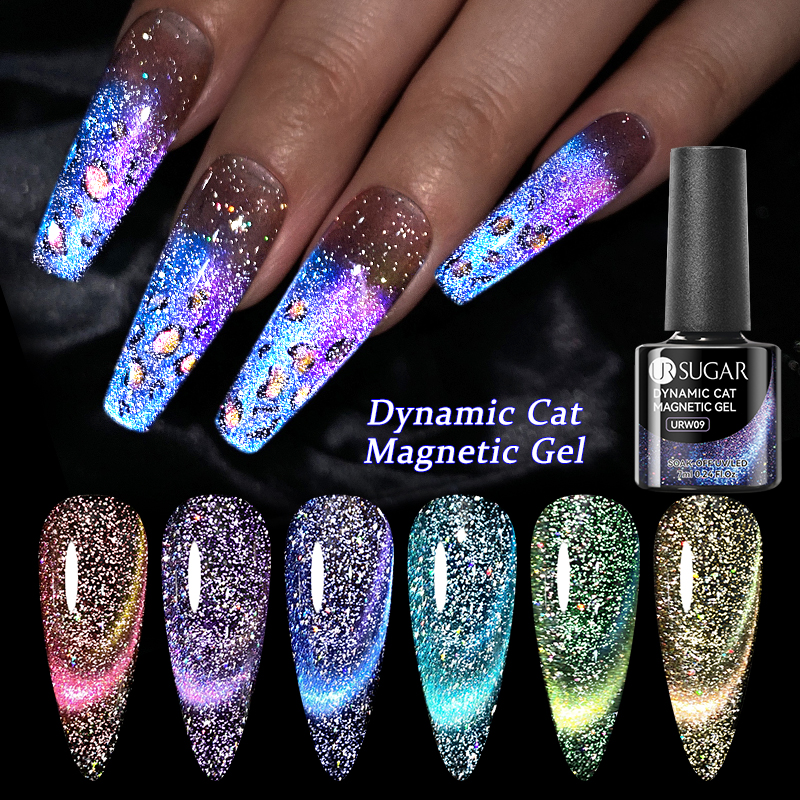 UR%20SUGAR%207ml%20Cat%20Magnetic%20Gel%20Nail%20Polish%20Semi%20Permanent%20Dynamic%20Glitter%20Reflective%20Nail%20Gel%20Soak%20Off%20UV%20Gel%20Nail%20Art%20Varnish%20-%20Image%205